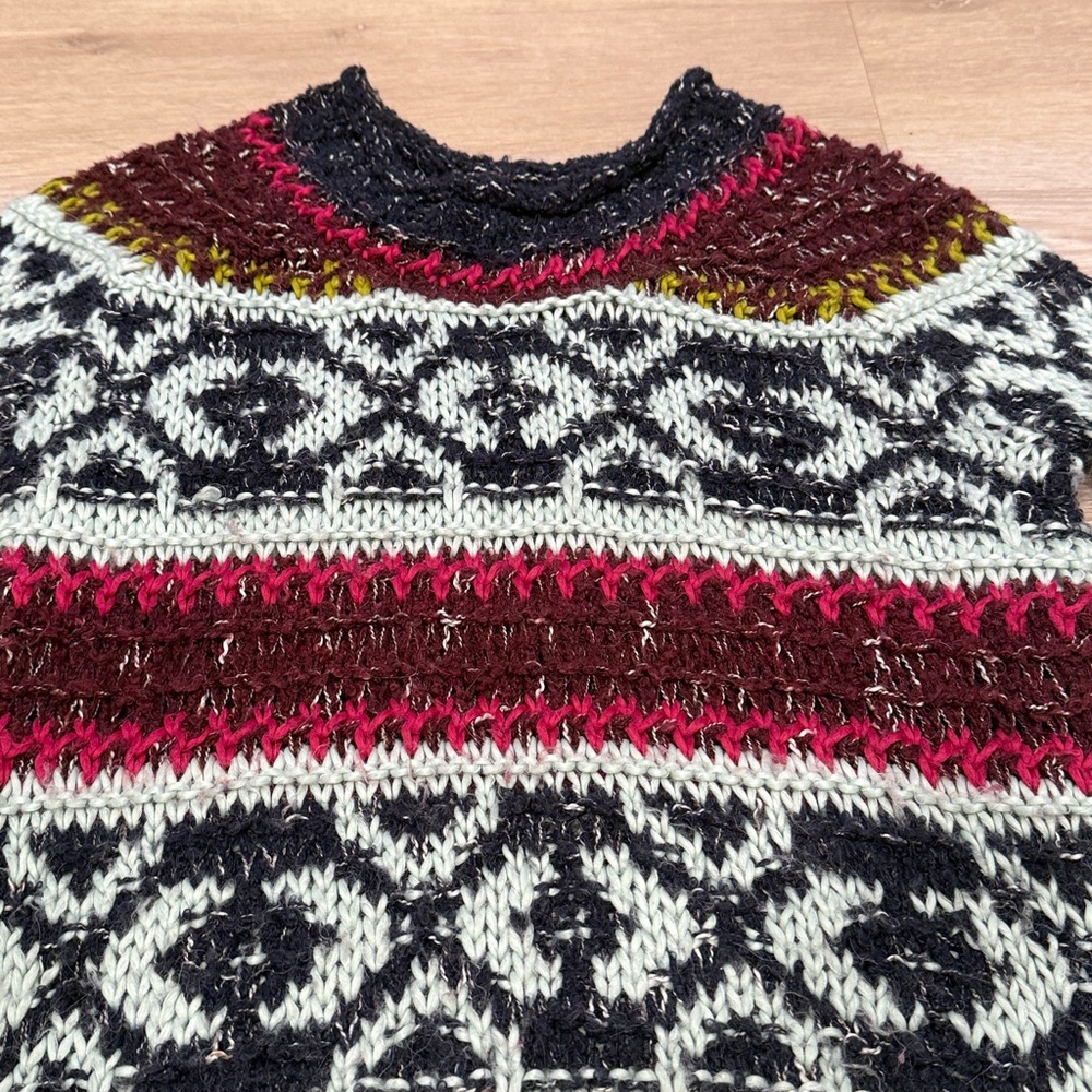 Free People Oversized Knit Crochet Sweater - Picture 2 of 4